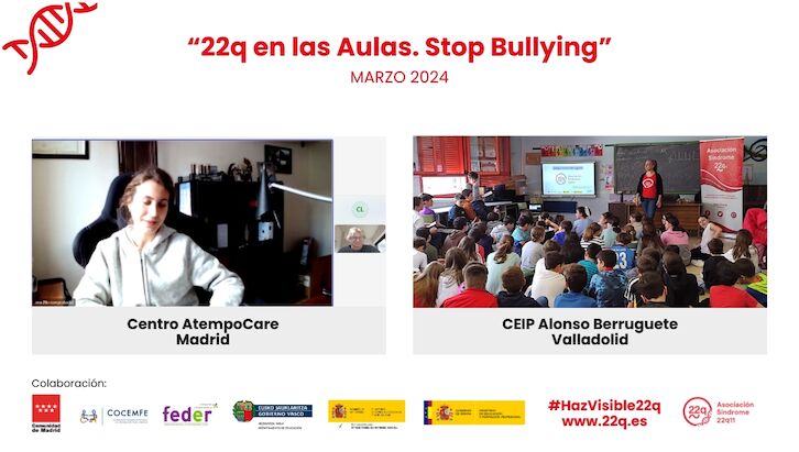 22q en las Aulas Stop Bullying en Marzo
