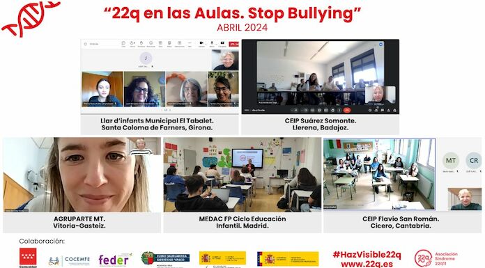 22q en las Aulas Stop Bullying en Abril