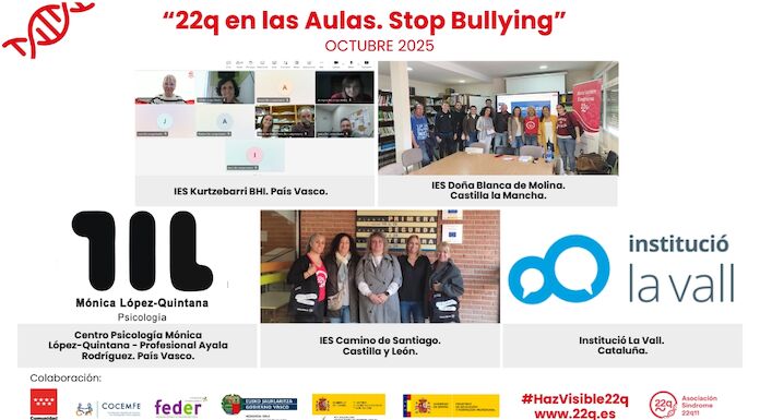  22q en las Aulas Stop Bullying Octubre