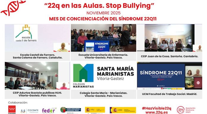  22q en las Aulas Stop Bullying Noviembre