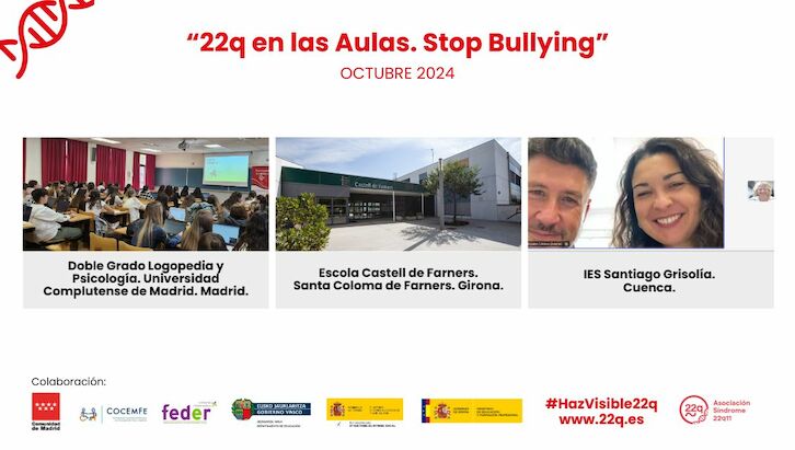 22q en las Aulas Stop Bullying en Octubre