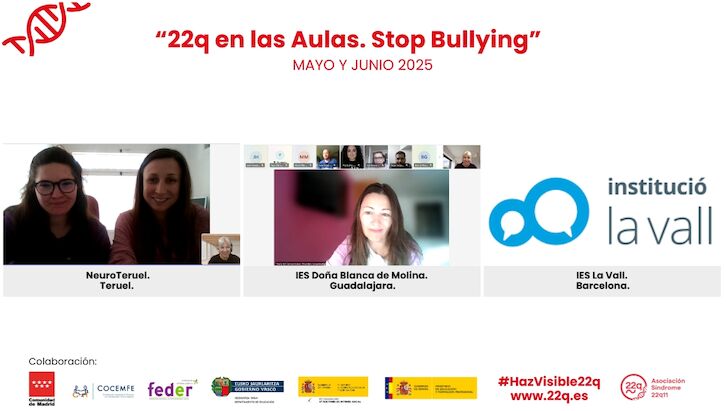  22q en las Aulas Stop Bullying en Mayo y Junio