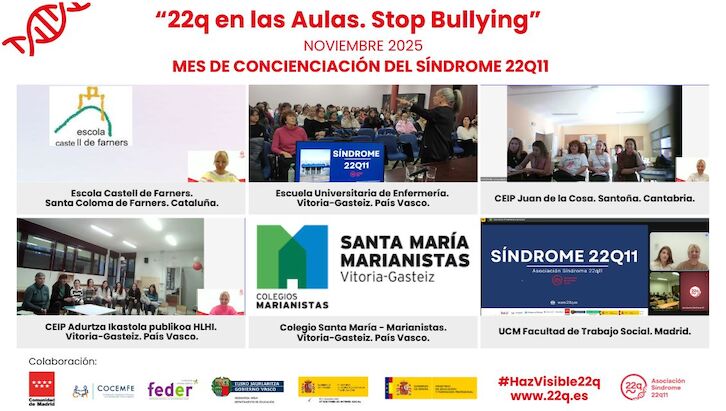  22q en las Aulas Stop Bullying Noviembre